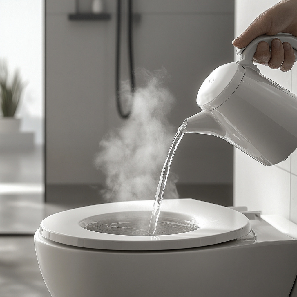 Débouchez vos wc avec de l'eau bouillante