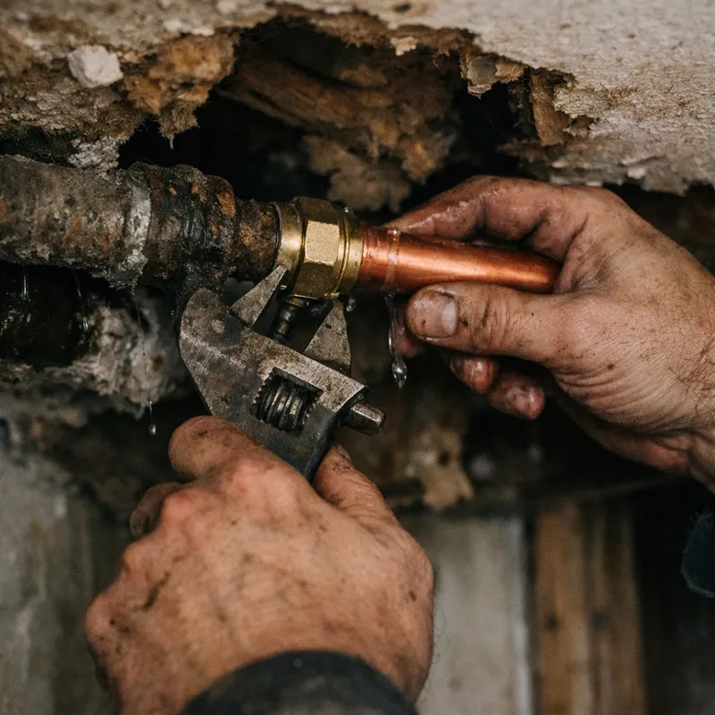 Taches jaunes sur plafond indiquant un dégât des eaux plafond à surveiller