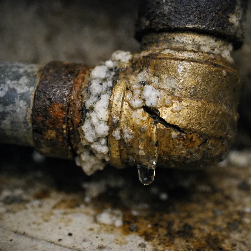Tuyaux d'eau endommagés souvent responsables d'une fuite d'eau après compteur