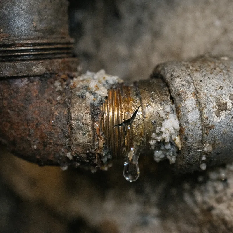 Technicien analysant un compteur d'eau pour détecter une fuite d'eau avant compteur