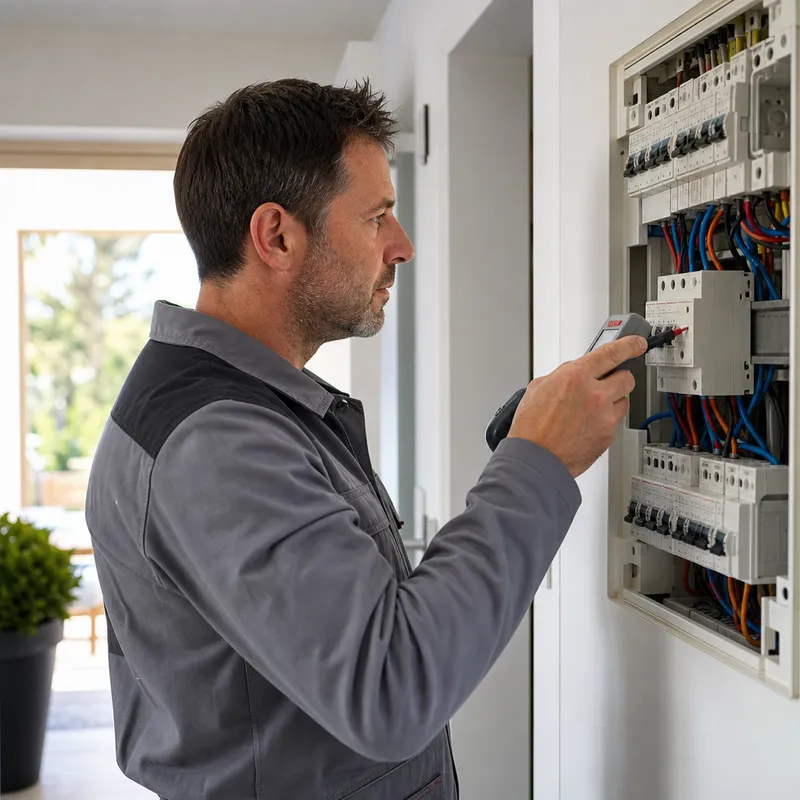 Test d’un interrupteur différentiel 40A avec un appareil de mesure