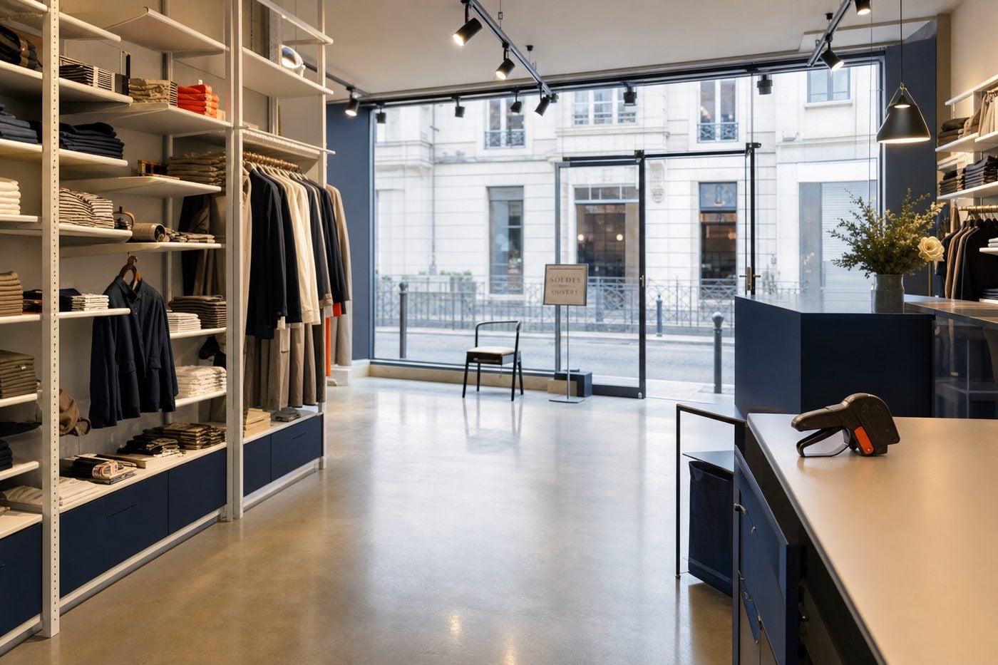 Surface de vente d'un magasin appartenant à un réseau de points de vente